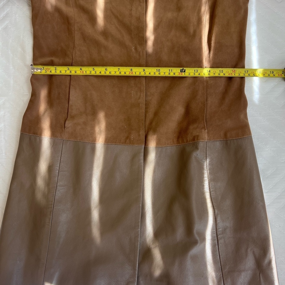 Chico’s Women’s Genuine Leather Brown Buttoned Full Sleeve Jacket 0 US S/4 - Picture 10 of 11
